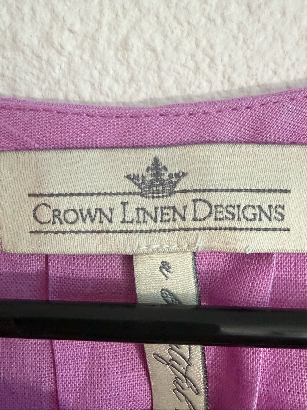 Crown linen designs women size s Lilac Ruffle-Sleeve Linen-Blend Blouse - Picture 5 of 8